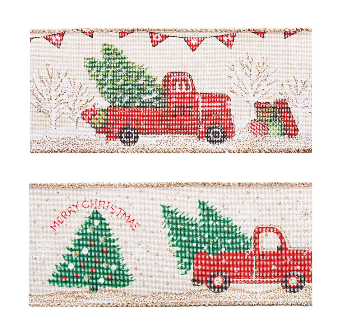 Bizzotto Truck Ribbon 4M Assorted: Christmas Decorations