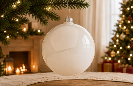 Bizzotto Sfera Glossy White Glass 15cm - L'Arcolaio