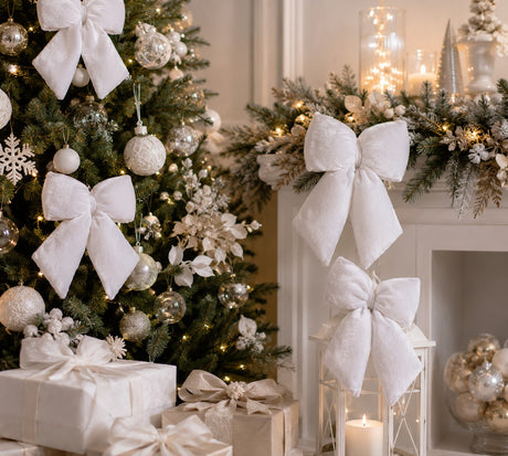 Bizzotto Linsey Bow Pendant White H 23 cm Christmas Decoration
