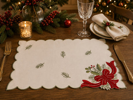 [CHECK] Bizzotto PLACEMAT ANDERSON WHITE-RED 33X48
