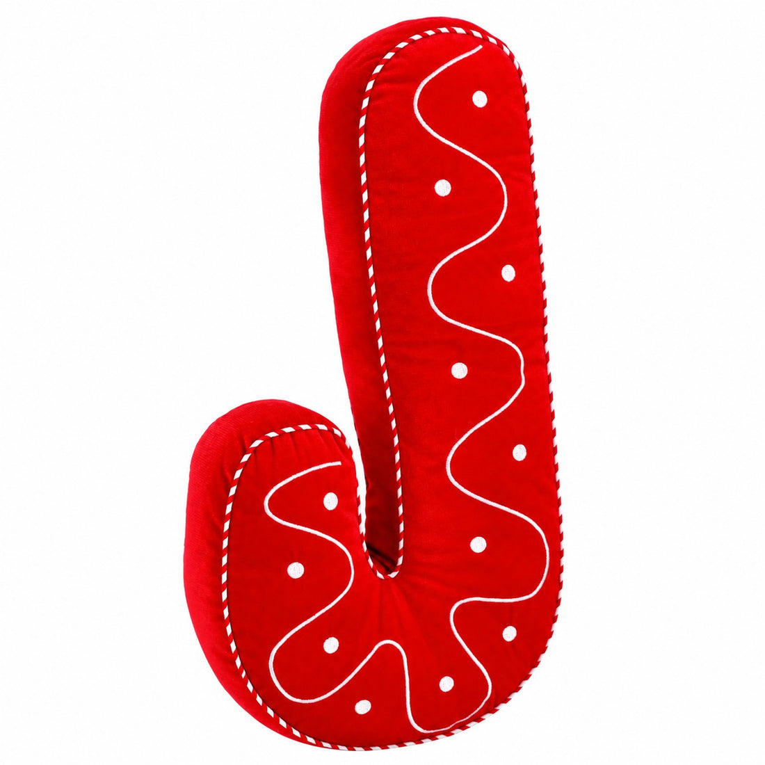 Toffee Candy Cane Red Christmas Cushion 35x60 cm – Decorative Christmas Cushion with Cover and Polyester Filling