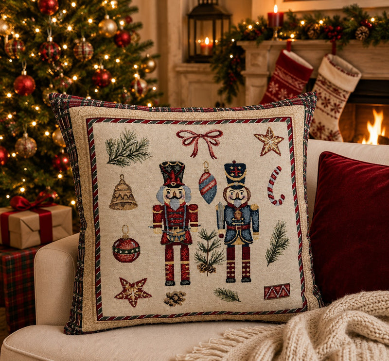 Bizzotto Soldier Cushion Cover 45x45 cm Decorative Christmas Pillowcase