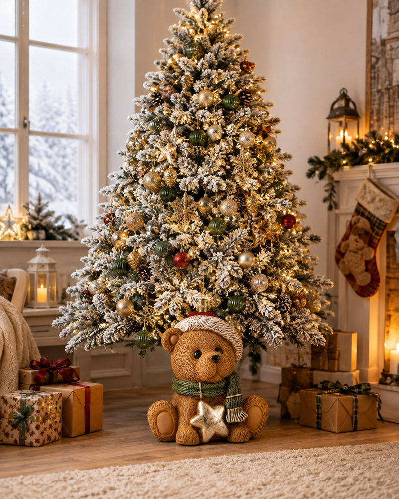Bizzotto Christmas Tree Base Bear H 54 cm Decorative Christmas Tree Collar