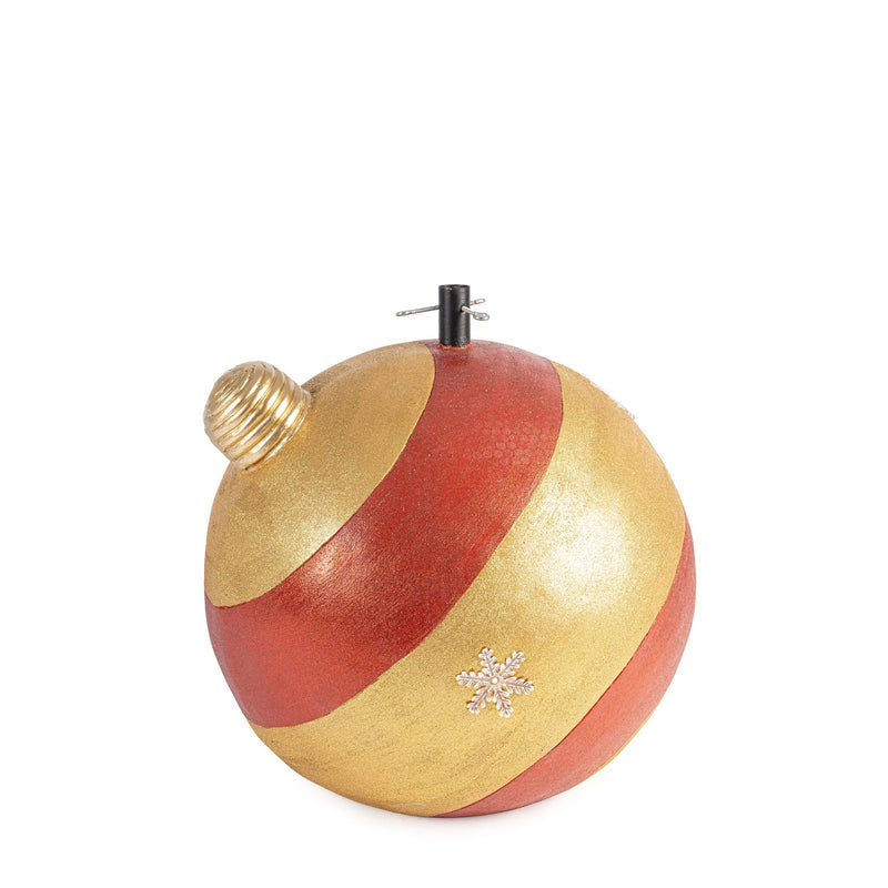 Bizzotto Christmas Tree Skirt Flounce Red and Gold H 61 cm Decorative Christmas Tree Base Cover
