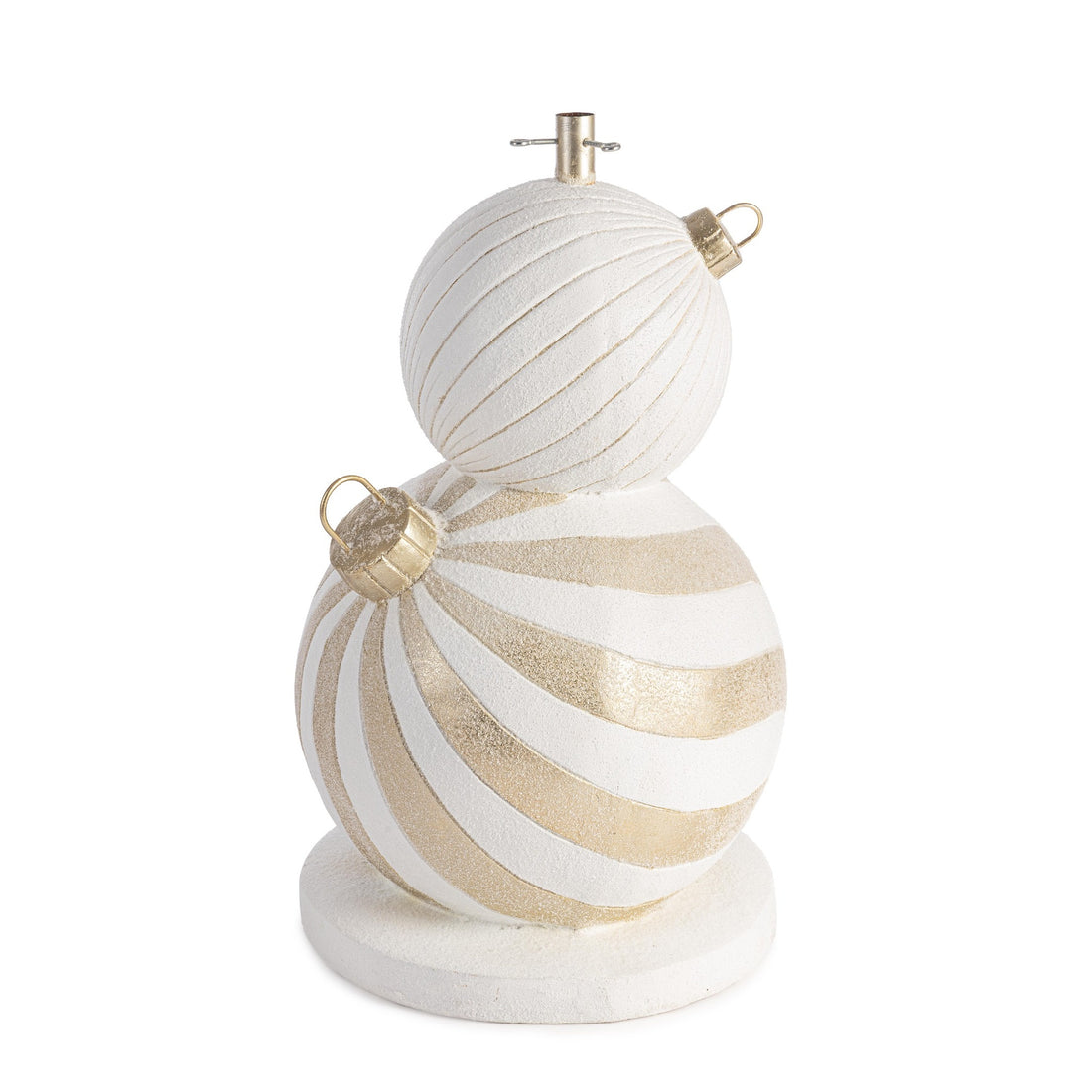 Bizzotto Christmas Tree Skirt Garnish White and Gold H 84 cm Decorative Christmas Tree Collar