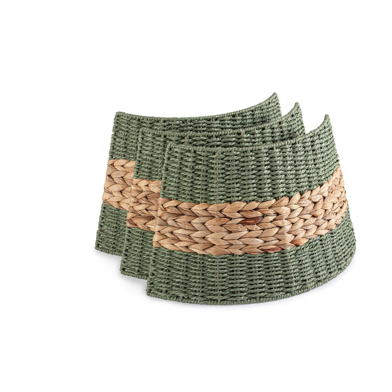 Bizzotto Gleynor Natural Green Christmas Tree Skirt D 55 cm Christmas Decoration