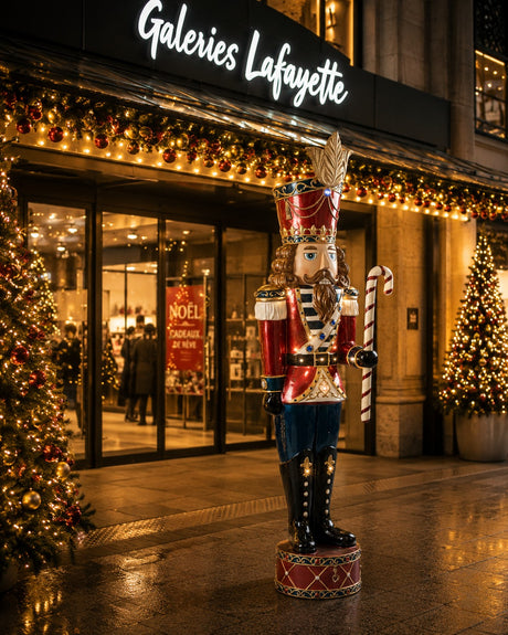 Bizzotto Jay Toy Soldier Red with LED Lights H 191 cm Lighted Christmas Decoration