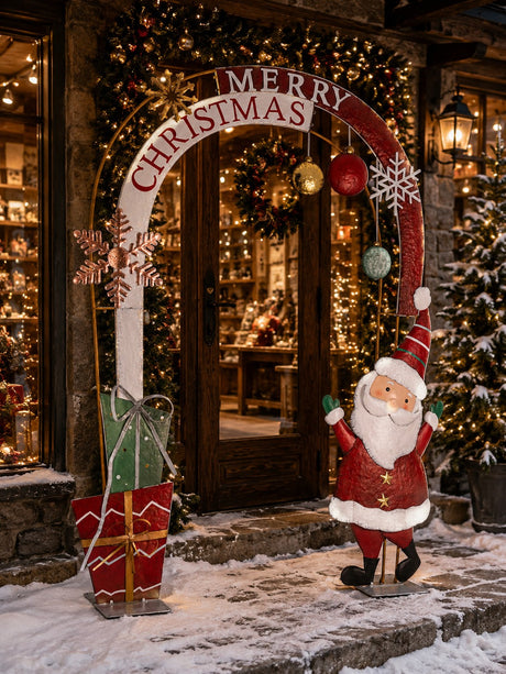 Bizzotto Roisin Decorative Arch Merry Christmas 216x50x286 cm Christmas Decoration