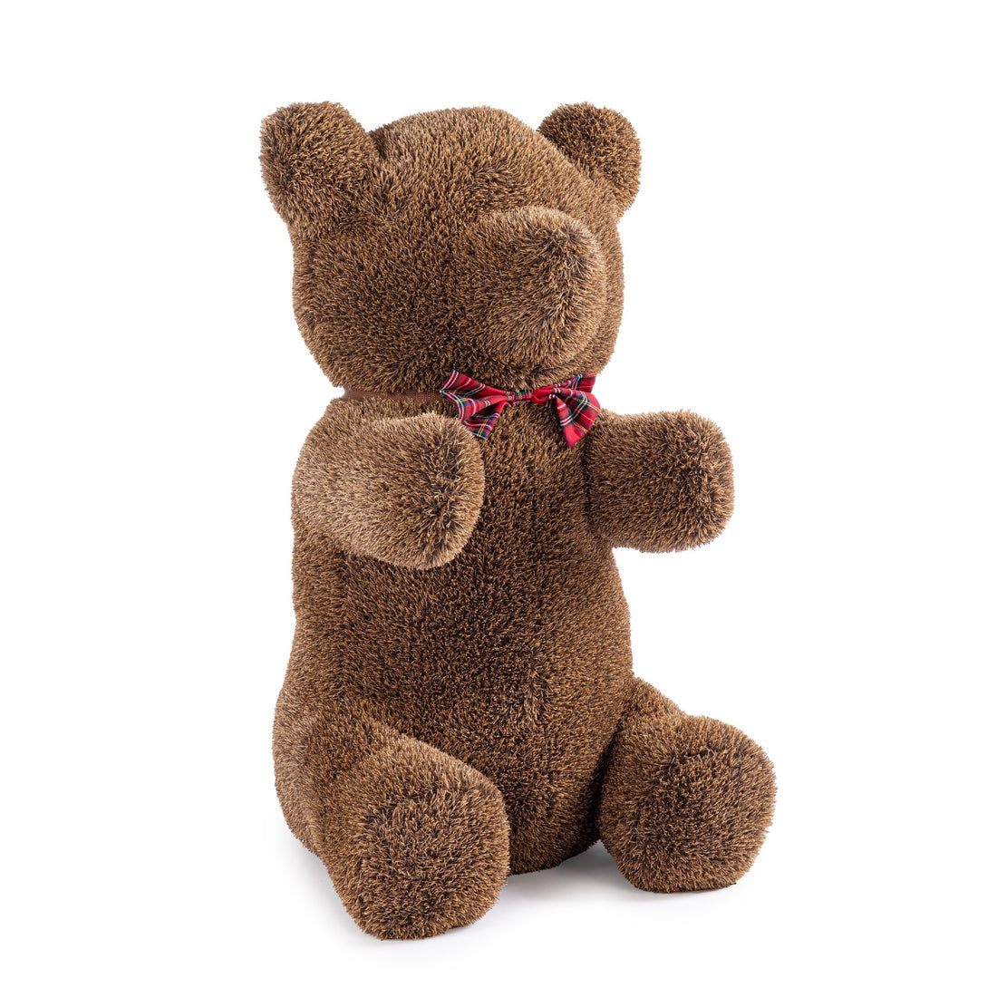Bizzotto Artificial Grass Christmas Bear with Red Bow H 100 cm Christmas Decoration
