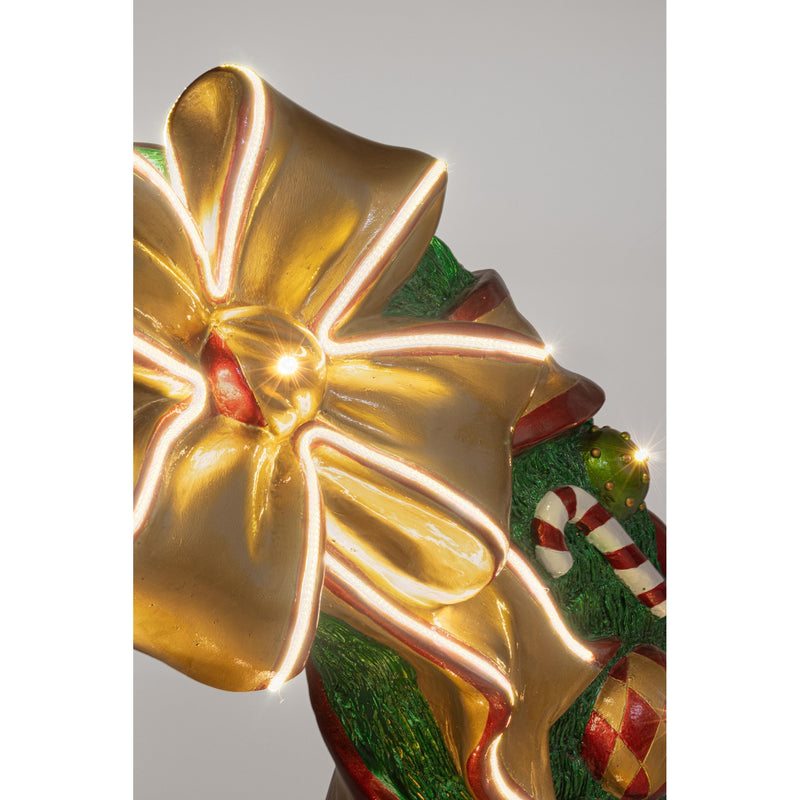 Bizzotto Kinler LED Christmas Wreath 94x35.5x87.6 cm Light-Up Christmas Decoration