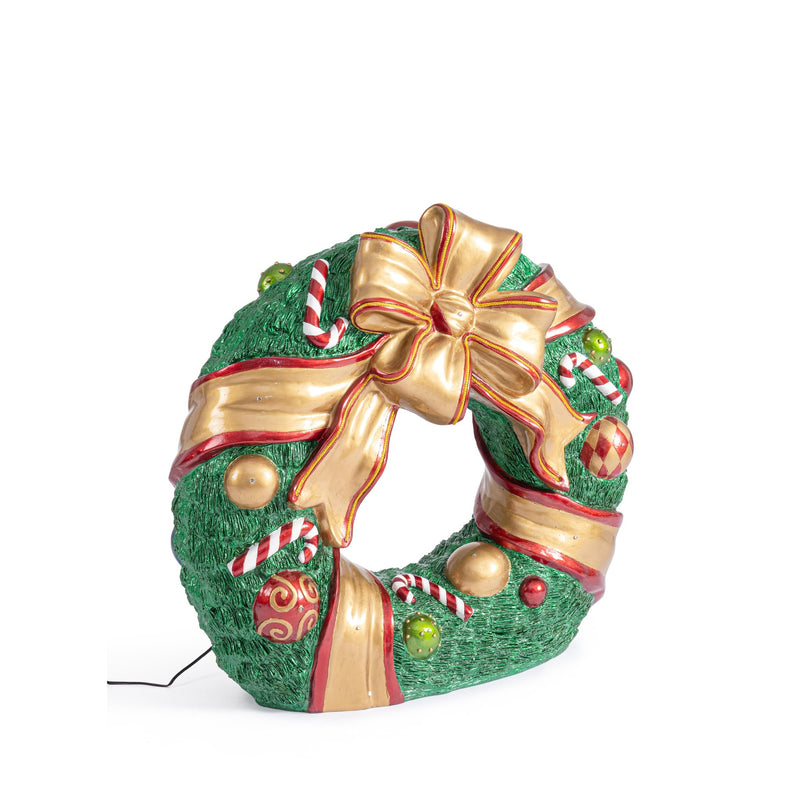 Bizzotto Kinler LED Christmas Wreath 94x35.5x87.6 cm Light-Up Christmas Decoration
