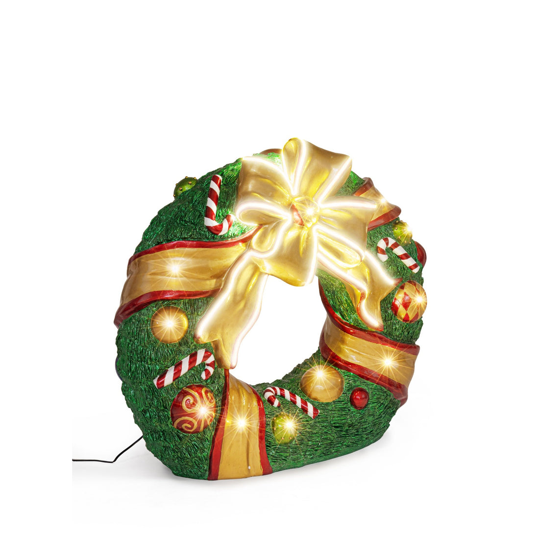 Bizzotto Kinler LED Christmas Wreath 94x35.5x87.6 cm Light-Up Christmas Decoration