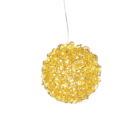 Bizzotto Zoe Gold Spherical Decoration with 400 Micro LED Classic D 30 cm Luminous Christmas Ornament
