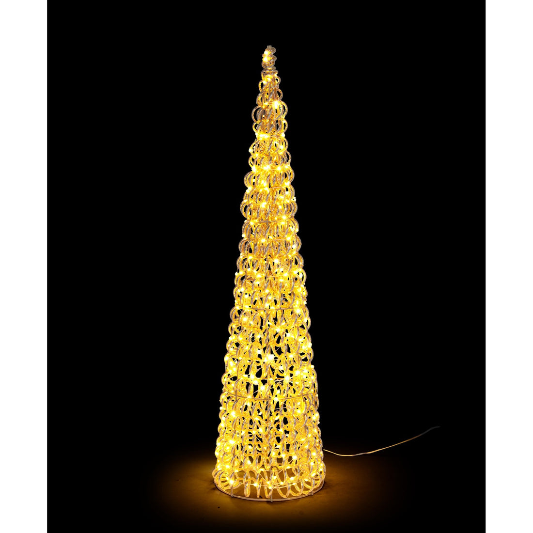 Bizzotto Zoe Gold Christmas Cone with 400 Micro LED Classic Ø20x80 cm Light Decoration