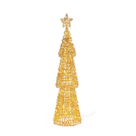 Bizzotto Christmas Tree Zoe Gold with 500 Micro LED Classic Ø27x100 cm Light Decoration