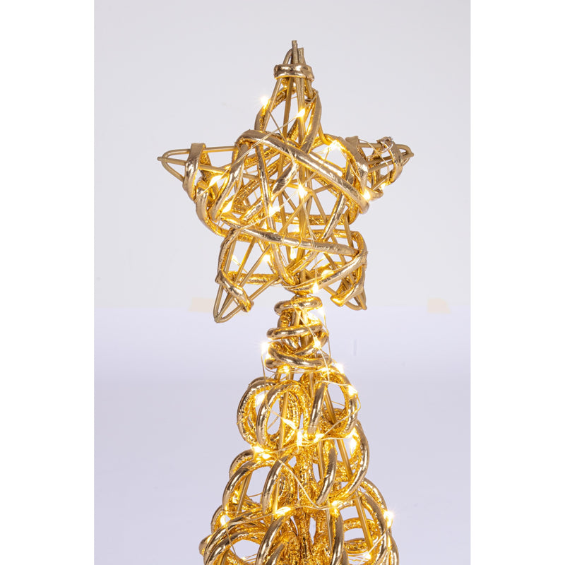 Bizzotto Christmas Tree Zoe Gold with 500 Micro LED Classic Ø27x100 cm Light Decoration