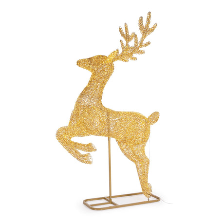 Bizzotto Gold Reindeer Zoe with 8300 Classic Micro LEDs 180x60x287 cm Lighted Decoration