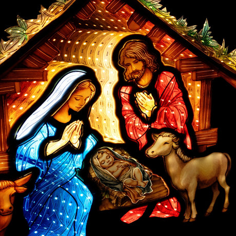 Bizzotto Luminous Nativity Scene H 39 cm with 315 LED IP20 Christmas Decoration