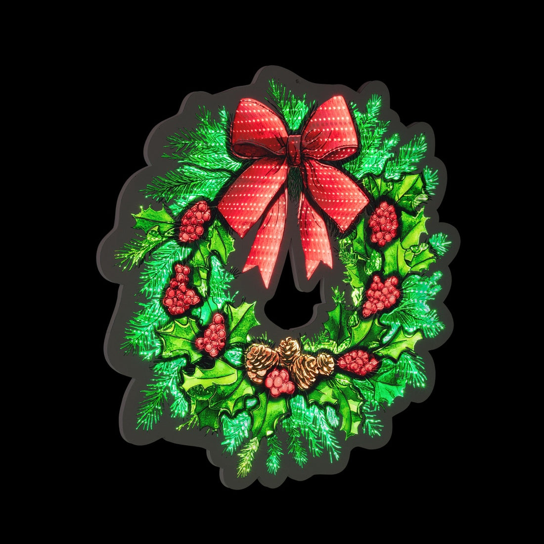 Bizzotto Illuminated Christmas Wreath H 61 cm with 753 LED IP20 Christmas Decoration