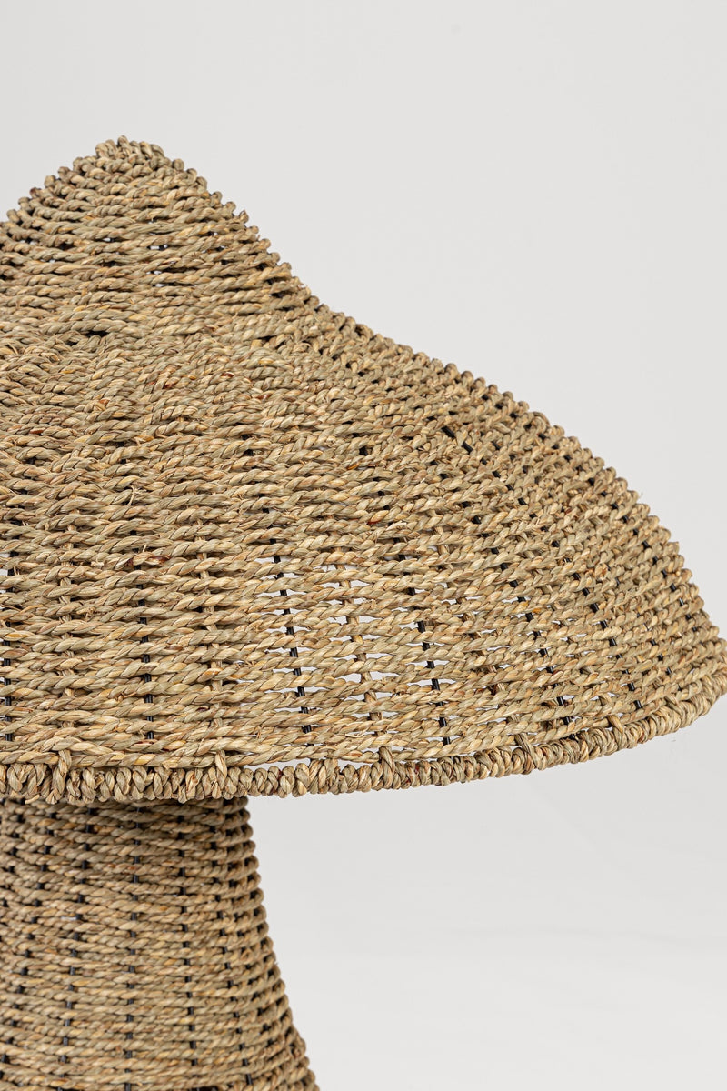 Bizzotto Everen Stand Christmas Mushroom in Seagrass Ø73xH90 cm – Natural Fibre Christmas Decoration for the Home