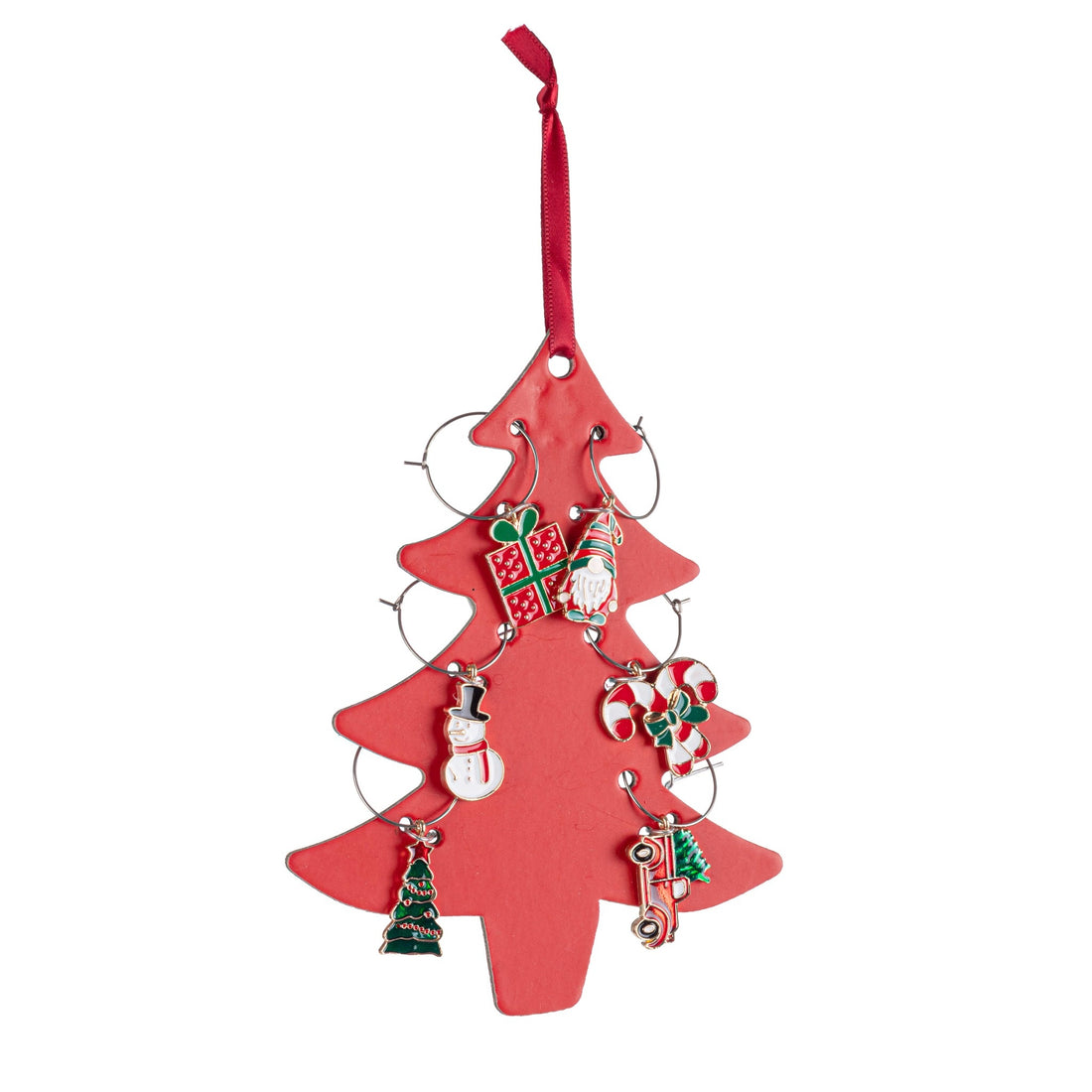 Bizzotto Set of 6 Atena Goblet Place Card Holders Assorted Christmas Table Decorations