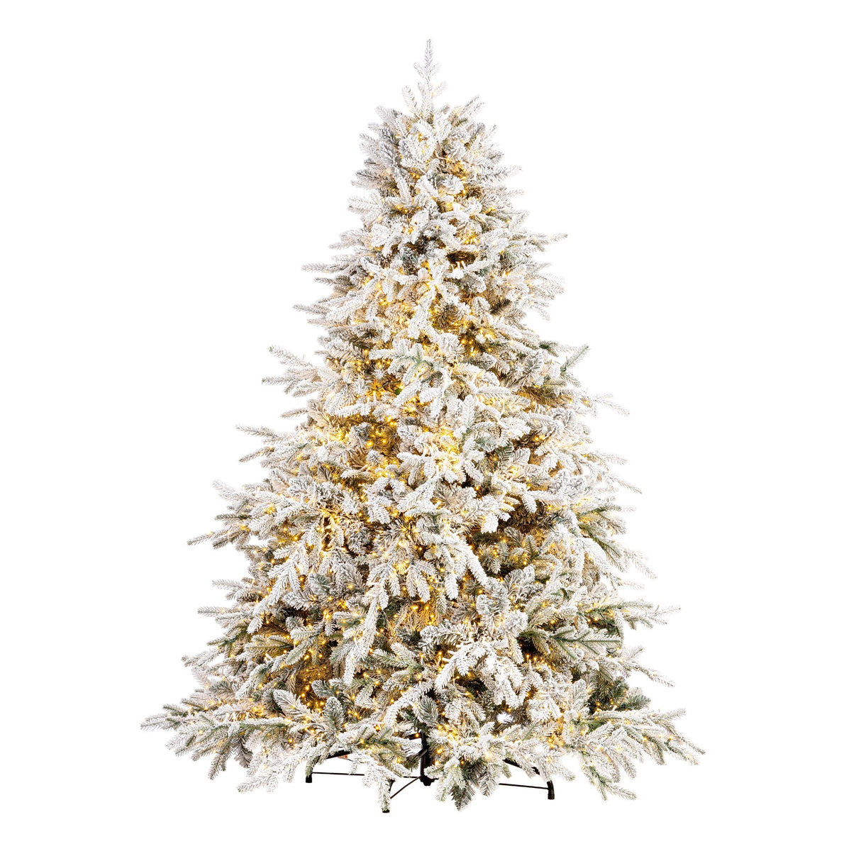 Bizzotto Albero di Natale Ritter Innevato H 210 cm con 3567 Rami e 6000 LED