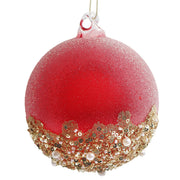Bizzotto Red Brill Glass Christmas Bauble D 10 cm Christmas Tree Decoration