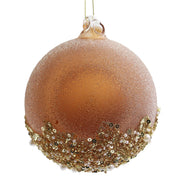 Bizzotto Brown Brill Christmas Glass Sphere d 10 cm Christmas Tree Decoration