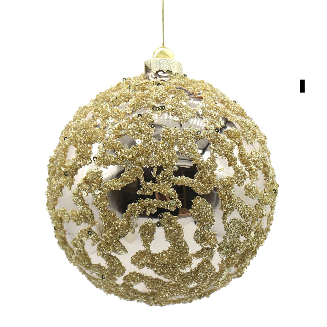 Bizzotto Christmas Bauble Luz Champagne D 15 cm in Glass – Tree Decoration