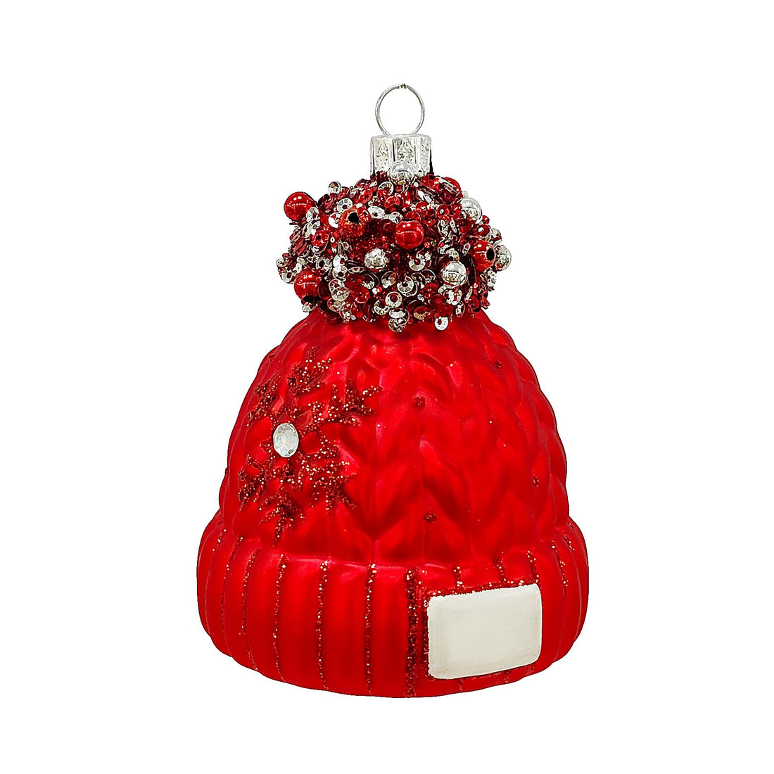 Bizzotto Courmayeur Glass Hanging Decoration Hat H 9.7 cm Christmas Tree Decoration
