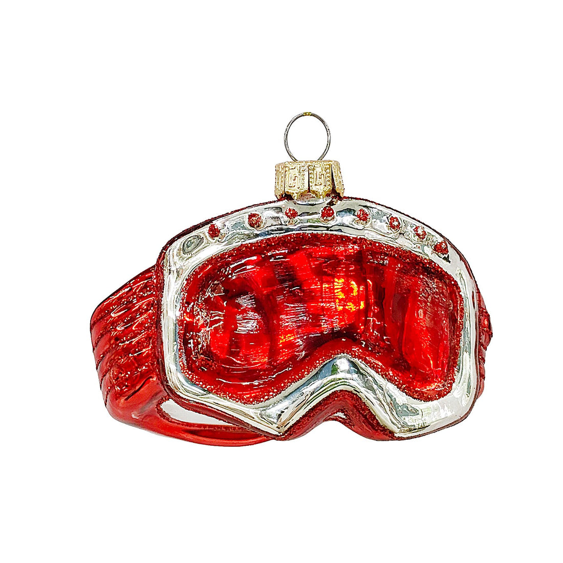 Bizzotto Courmayeur Glass Hanging Ornament Mask H 6 cm Christmas Tree Decoration