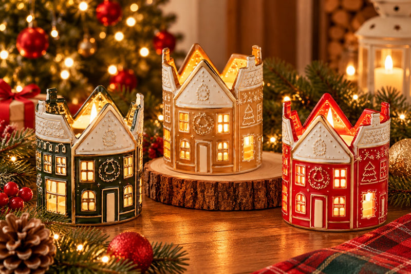 Ad Trend Mini Decorative Christmas House in Iron Assorted 20x20xH25 cm 1 Pc – Christmas Decoration