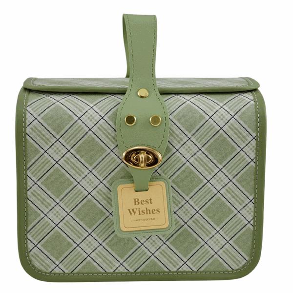 The Arcolaio Medium Rectangular Vintage Green Sewing Box 21.8x15.7x17 cm