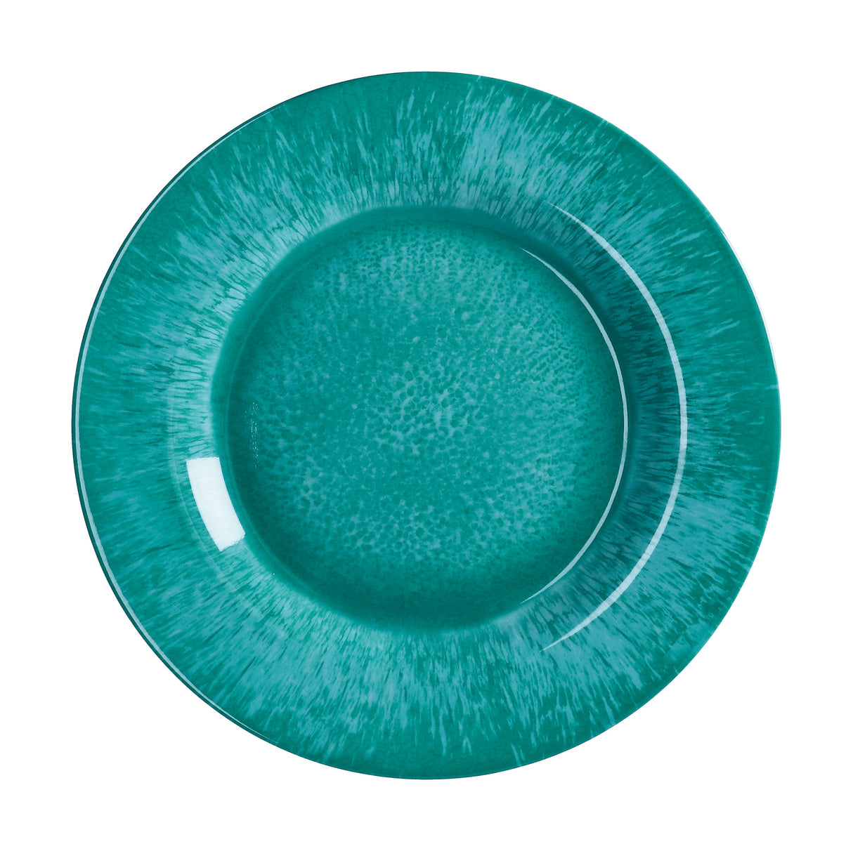 Italian Gift Melamine Flat Plate D 28 Cm H 3 Cm Aqua Green