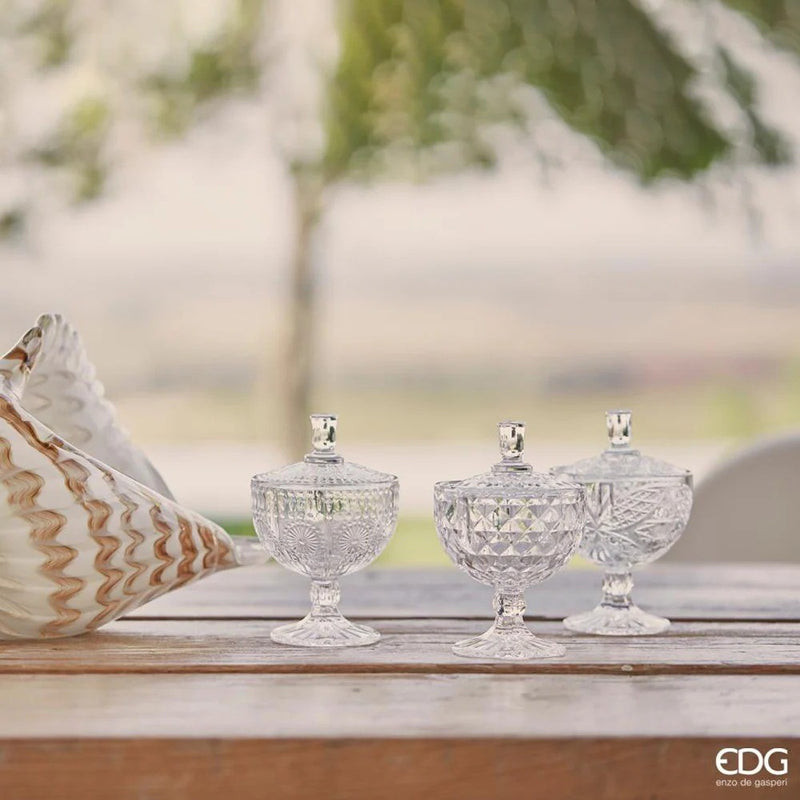 EDG Enzo De Gasperi Butterfly Cup Container H15 D10 Natural Transparent