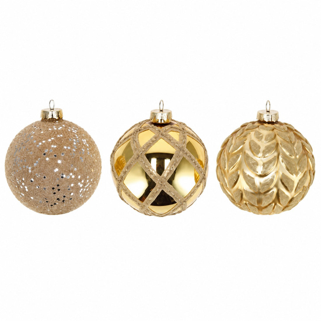 Ad Trend Glass Christmas Bauble Gold Ø12 cm Assorted 1 pcs – Christmas Decoration