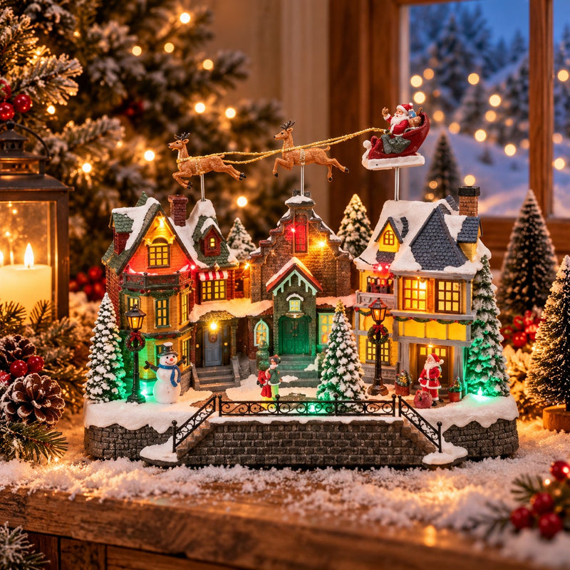 Ad Trend Winter Landscape Christmas Decoration with LED 39x20xH33 cm