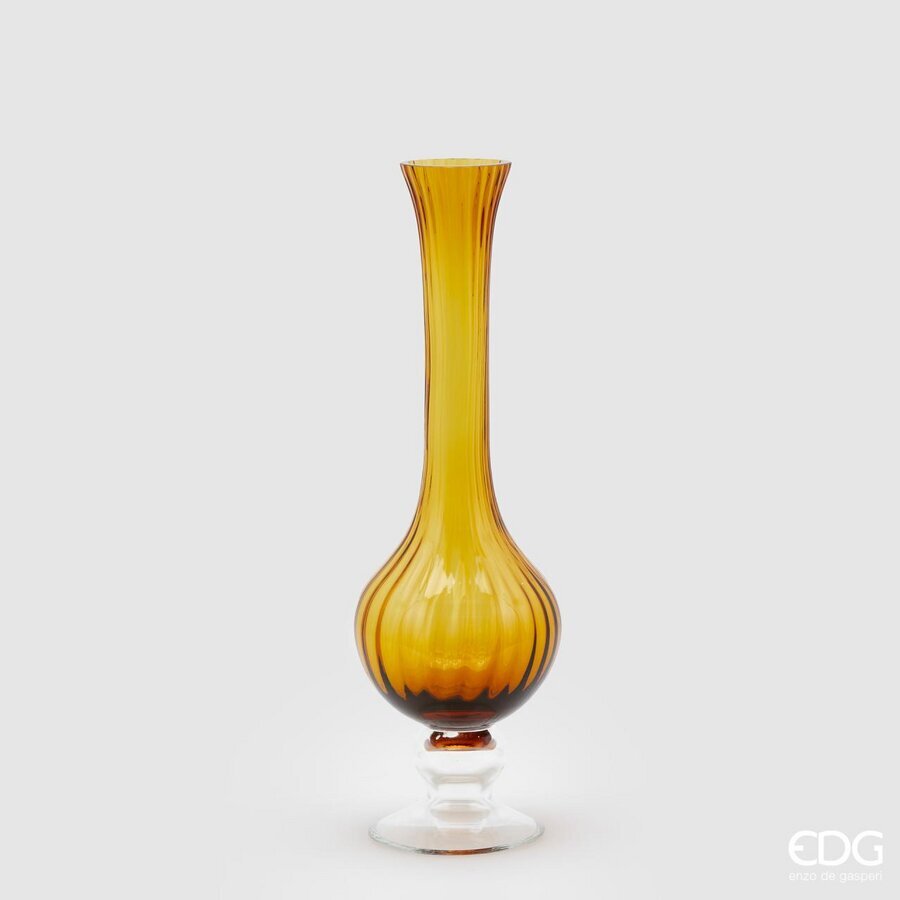 edg enzo de gasperi edg enzo de gasperi vaso collolungo righe h 40 cm d 13 cm scatola regalo amber ean 8059824242945