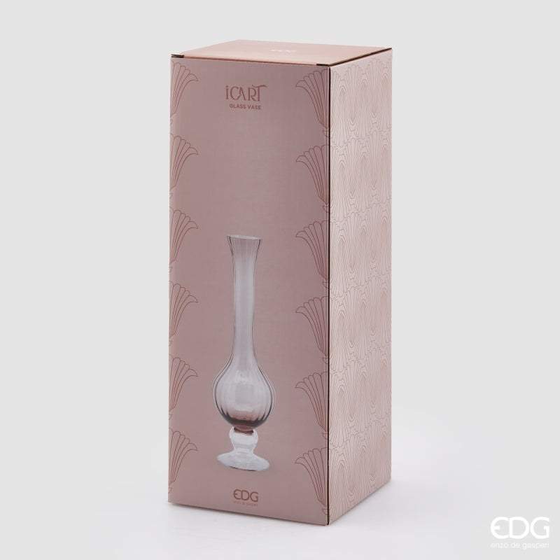 edg enzo de gasperi edg enzo de gasperi vaso collolungo righe h 40 cm d 13 cm scatola regalo antique pink ean 8059824242952