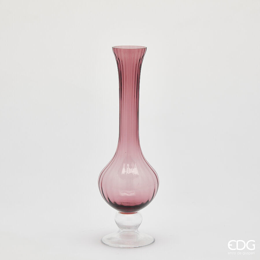 edg enzo de gasperi edg enzo de gasperi vaso collolungo righe h 40 cm d 13 cm scatola regalo antique pink ean 8059824242952