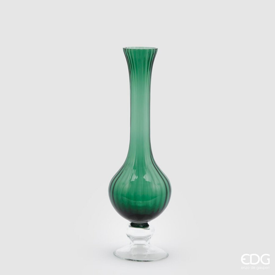 edg enzo de gasperi edg enzo de gasperi vaso collolungo righe h 40 cm d 13 cm scatola regalo green ean 8059824242969