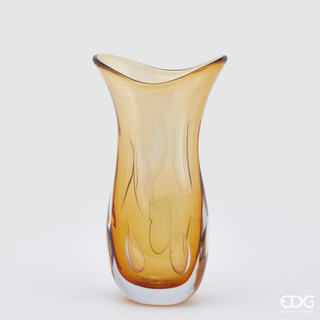 edg enzo de gasperi edg enzo de gasperi vaso fluxus svasato vetro h 37 cm scatola regalo amber ean 8059824281661