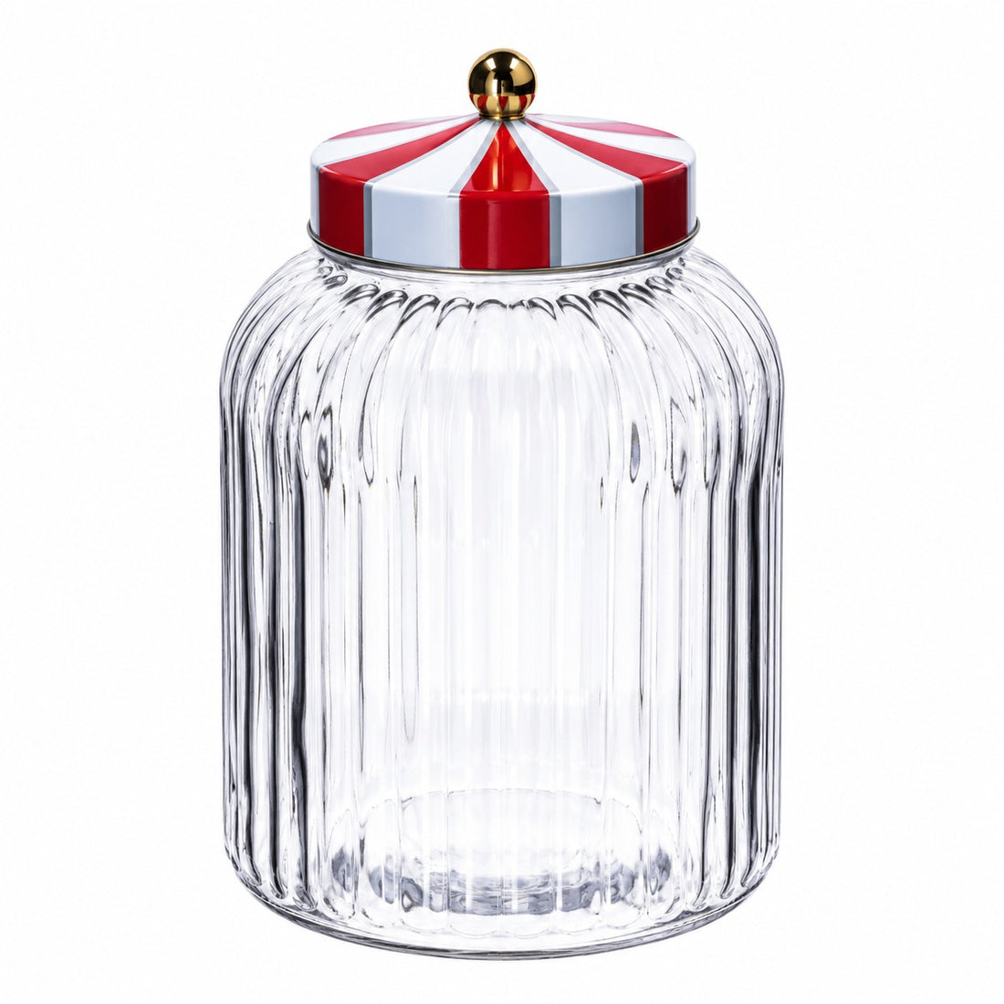 Ad Trend Christmas Glass Jar with Tin Lid Ø18xH29 cm – Decorative Christmas Container