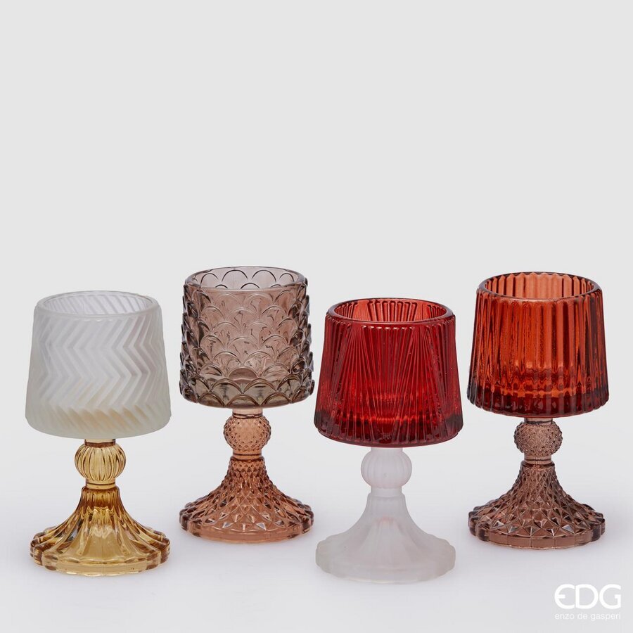 Candle Holder Lamp H 15 Cm D 8.5 Cm Multicolor 1 Pc