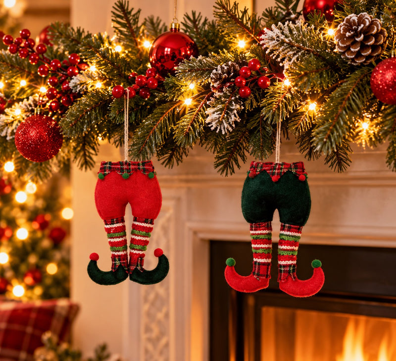 Ad Trend Christmas Decoration Elf Legs Assorted 14x3xH34 cm 1 Pcs – Christmas Ornament