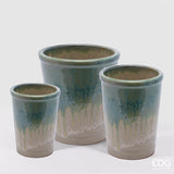 edg enzo de gasperi set 3 pz vaso glaze svasato h 47 cm h 41 cm h 30 cm lime waterproof ean 8059824454157