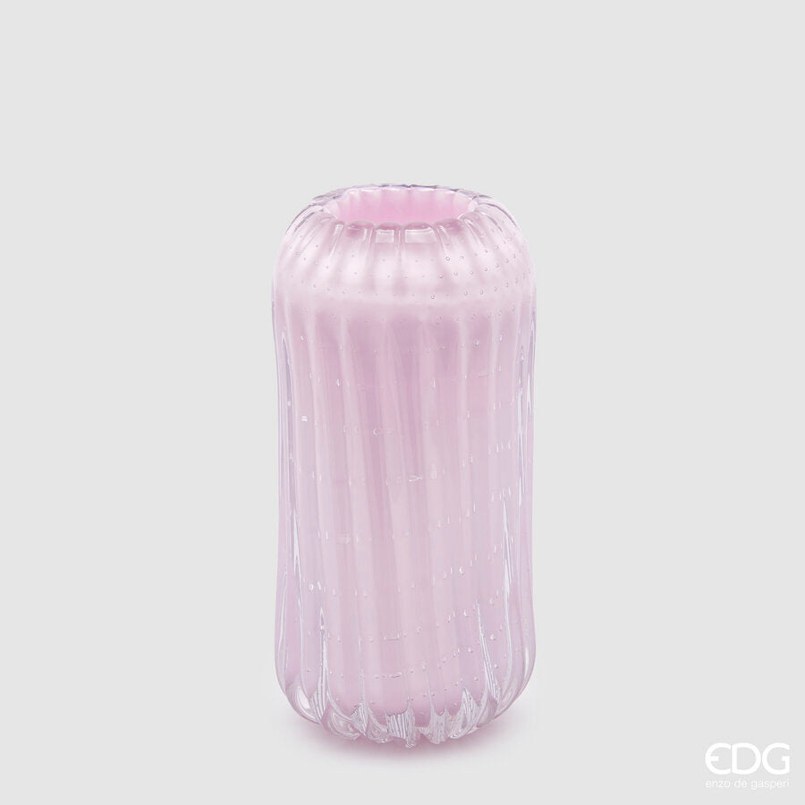 edg enzo de gasperi edg enzo de gasperi vaso reef h 28 cm d 13 cm vetro pink ean 8059824335401