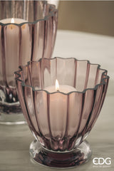 edg enzo de gasperi edg enzo de gasperi vaso glory h 175 cm d 14 cm vetro antique pink ean 8059824355553