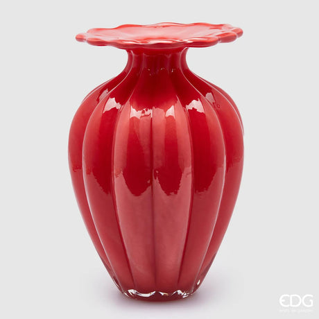 edg enzo de gasperi vaso blossom h 315 cm d 21 cm vetro red ean 8059824420558