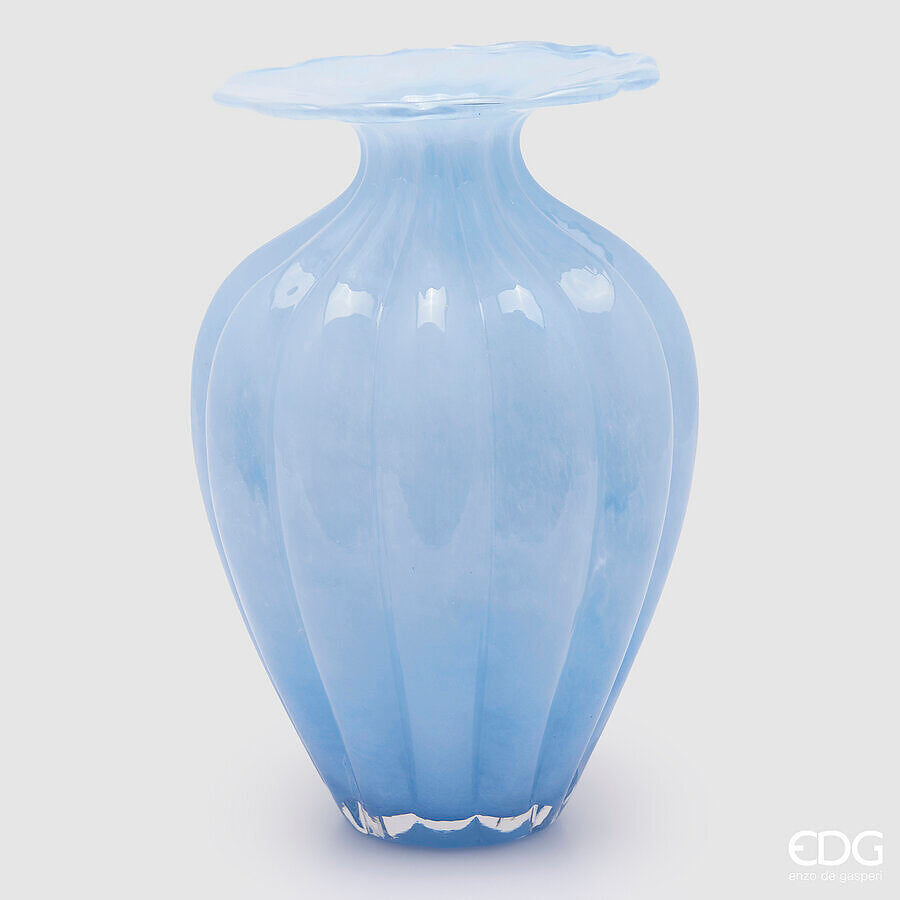 edg enzo de gasperi edg enzo de gasperi vaso blossom h 315 cm d 21 cm vetro azure ean 8059824422804